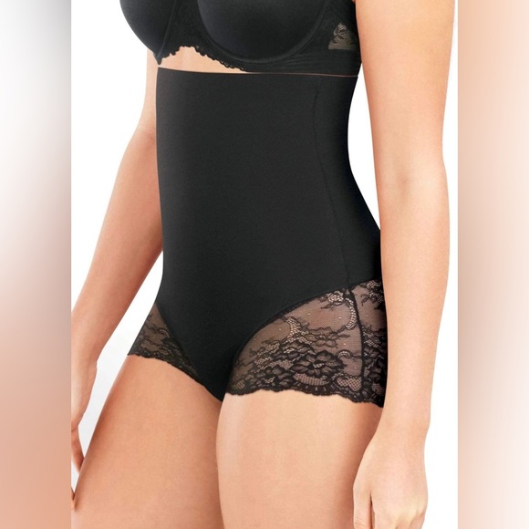 NWT Maidenform Firm Control Tame Your Tummy High Waist Lace Brief Size Small - Picture 2 of 7